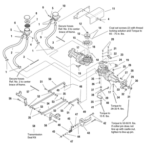 Transmission Group Diagram and Parts List for 1694862-ZT1644E  Briggs and Stratton Lawn Tractor